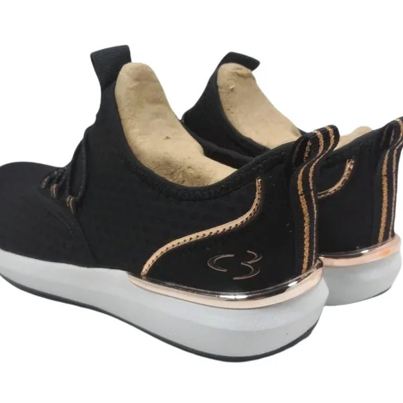Concept 3 by Skechers Women's Alexxi Fashion Slip-on Sneaker, Black/Rose Gold 5 - Picture 6 of 12